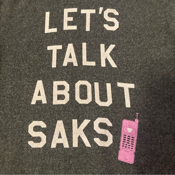 Wildfox x Saks Fifth Avenue baggy beach jumper graphic print distressed oversize - Picture 3 of 5